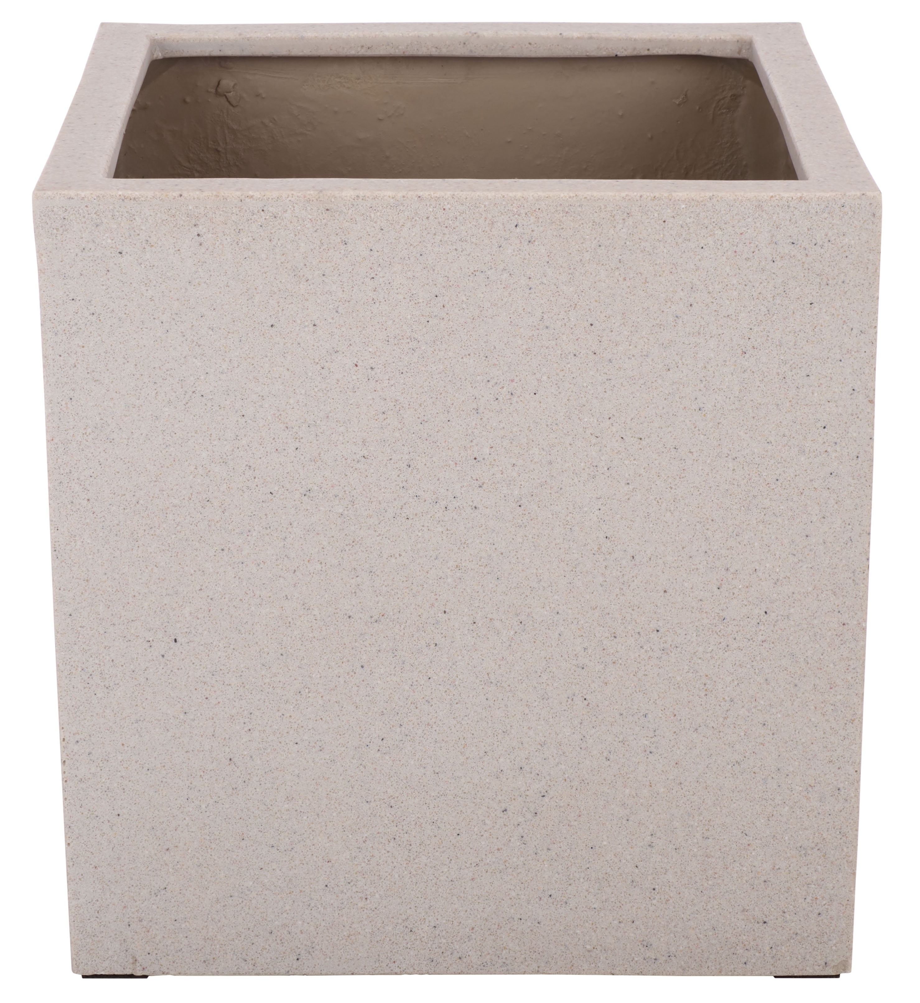 Safavieh 19.7" x 19.7" x 19.7" Square Beige Fiberstone Planter