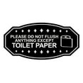 thumbnail image 5 of Victorian Please Do Not Flush Anything Except Toilet Paper (Roll) Sign (Black) - Small, 5 of 5