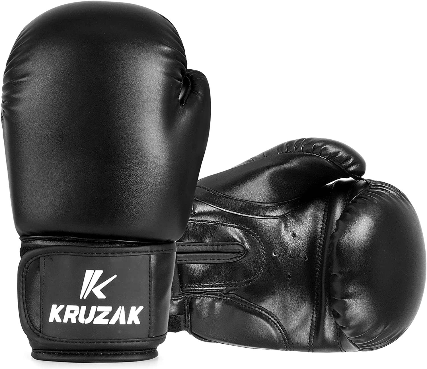 Kruzak Boxing Gloves for Kids 5-10 Years - Black - 4OZ