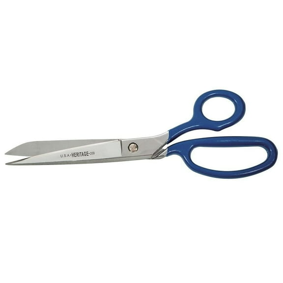 Klein Tools 209-BLU-P 9-3/4 in. Bent Trimmer Scissors with Blue Coating