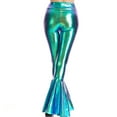 thumbnail image 5 of Baberdicy Leather Leggings for Women High Waisted Butt Lifting Lacquer Pleather Latex Shiny Pants Concert Outfits D-Blue, 5 of 7