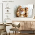 thumbnail image 5 of Elephant Stock Sleepy Kitty Wall Art - Horizontal Multi Panel Canvas - Living Room Wall Decor - Animal Multi Panel - White And Orange Decor - 38" x 24", 5 of 8