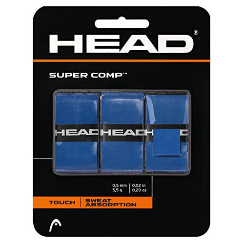 Tennis Racket Grip Tape White HEAD Super Comp Racquet Overgrip New 3-Pack 