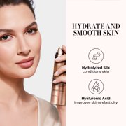 LUMINESS Silk Airbrush Spray Foundation - Full Coverage Foundation - Formula Hydrates & Moisturizes with Hyaluronic Acid, Aloe Vera & Hydrolyzed Silk (Shade - Medium Warm)