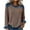 Brown, variant on Atogsazn Women's Knitted Sweater Casual Crewneck Long Sleeve Pullover Denim Patchwork Sweatshirt Tunic Top Outfit Blue XXL Fashion