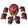thumbnail image 6 of Naierhg 7PCS Breathable Protective Gear Set Helmet Knee Wrist Elbow Pads for Skatboard, 6 of 8