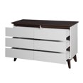 thumbnail image 5 of Wide size Drawer Storage Cabinet, 6-drawer Chest of Drawers for Bedroom Living Room, White & Walnut color, 47.2'' W x 15.74'' D x 30 .7''H, 5 of 12