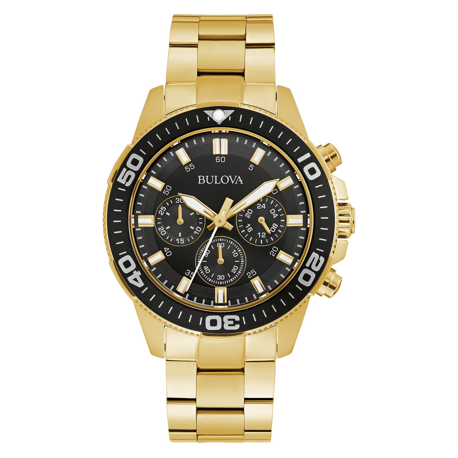 Bulova - Bulova Men's Gold-Tone Chronograph Watch 98A248 - Walmart.com ...