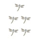 thumbnail image 3 of Qarigey Broches para mujer Moda Libélula Broches Brillo Broche Aleación Accesorios para mujer Vestido de noche Solapa Decoraciones Regalo de vacaciones Vistoso 5piezas Qarigey CBP190180, 3 of 4