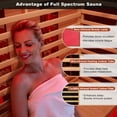 thumbnail image 2 of MEISSALIVVE Full Spectrum Sauna for Home,1~2 Person Indoor Infrared Sauna Room with 10 Minutes Warm-up Heate,,Canadian Hemlock Wood Home Sauna with Bluetooth. and Tempered Glass, 2 of 10