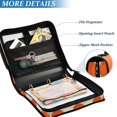 thumbnail image 3 of FORMRS Zipper Binder with Shoulder Strap 1.5-inch Ring 500 Sheet Capacity File Bag, Orange Geometric Circles, 3 of 5
