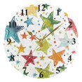 thumbnail image 5 of Colorful Stars Black 10 inch Wall Clocks Non Ticking Easy to Read Battery Decorative for Home Bathroom Kitchen Bedroom Living Room, 5 of 8