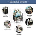 thumbnail image 3 of Iauyy Clear Backpack Heavy Duty PVC Transparent Backpack for College Workplace, Beach Turtle, 3 of 8