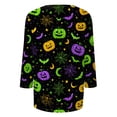 thumbnail image 6 of Halloween Shirts for Women CrewNeck Shirts Fall Halloween Funny Graphic 3/4 Length Sleeve Tops, 6 of 7