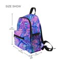 thumbnail image 3 of FORMRS School Backpack with Front Zippered Pocket 12" Student Travel Daypack, Purple Starfish Pattern, 3 of 6