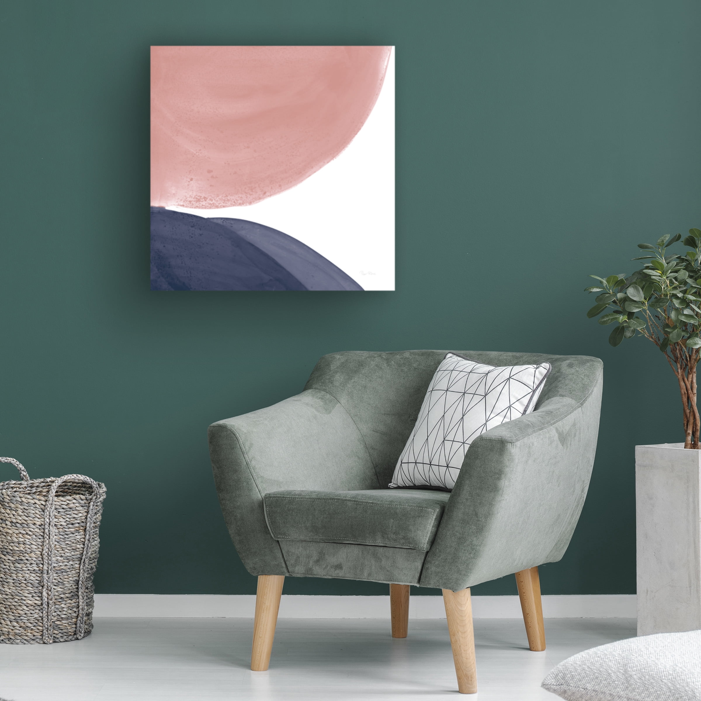 Piper Rhue 'Pools of Navy Pink II' Canvas Art
