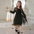 thumbnail image 4 of Ketyyh-chn99 Toddler Baby Girl Christmas Dress for Girls Long Sleeve Dress Girls Velvet Dress Girls Tutu Winter Party Dress for 5-6 Years,Black, 4 of 5