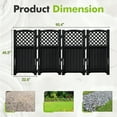 thumbnail image 7 of Homall Outdoor Patio 4 Panel Screen Enclosure,Plastic Privacy Screens, Air Conditioner Fence Panels, Trash Can Fence for Garden,Black, 7 of 7