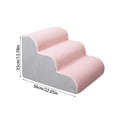 thumbnail image 2 of Dog Stairs for Small Dogs, 3-Steps Dog Ramp for Bed and Couch, Pet Stairs for Small Dogs & Cats, Non-Slip Pet Bedside Climbing Ladder, Easter Gifts for Pet Lovers ( High 13.7 inch) C, 2 of 7
