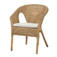 thumbnail image 2 of Baxton Studio Abbey Modern Bohemian Natural Brown Antique Rattan Dining Chair, 2 of 7