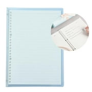 Andoer Transparent B5 Refillable Notebook 26 Rings/Holes Loose Binder Flexible Waterproof PP Cover 30 Sheets Ruled Lined Paper Refillable Binder for Office Home School Students Supplies