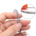 thumbnail image 4 of 1 Pc Stainless Steel Pocket Wire Saw with Handle, Compact Survival Hand Saw Tool, Portable Emergency Rope Handsaw Blade for Cutting Trees, Wood, Camping, Hiking, Outdoors, 2.83x0.63x24.8 inch, 4 of 6