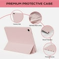 thumbnail image 3 of Kenke Case for Samsung Galaxy Tab A9+/A9 Plus 11 Inch 2023 (SM-X210/X216/X218), with Pencil Holder, Slim Lightweight Soft TPU Back Smart Cover, Auto Sleep/Wake, Pink, 3 of 7