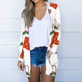 thumbnail image 1 of Manteaux pour Femmes Mode Manteau Imprimé Cardigan à Manches Longues Blouse Ample Décontractée Hauts en Liquidation, 1 of 6