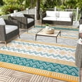 thumbnail image 3 of Outdoor Area Rug Waterproof Plastic Straw Rug, Plastic Straw RV Mat, Stain-Resistant Indoor Outdoor Carpet for Patio, Deck, Balcony, Picnic & Beach, 3 of 10