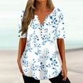 thumbnail image 2 of Patlollav Pntutb Womens Short Sleeve Tops,Ladies Print Loose Top/Shirt, 2 of 6
