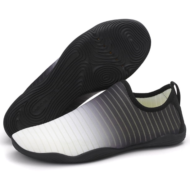 Zapatillas Agua Playa Antideslizantes Secado Rápido Aqua Water (43 ) Blanco Negro