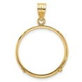 thumbnail image 4 of FJC Finejewelers 14 kt Yellow Gold Polished 21.6mm Prong Coin Bezel Pendant, 4 of 6