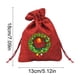 thumbnail image 3 of Bolsas de regalo navideñas de lino | Bolsita navideña con dibujos animados para manzanas y dulces, 3 of 7