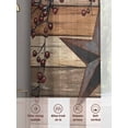 thumbnail image 6 of Texas Star Vintage Sheer Curtains 54 Inch Length 2 Panels Set Window Treatments, Berry Dark Brown Wooden Rod Pocket Semi Curtains for Living Room/Bedroom/Kitchen Décor, 104"W x 54"L, 6 of 7