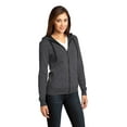 thumbnail image 4 of District Juniors The Concert Fleece Full Zip Hoodie-S (Heathered Charcoal), 4 of 6