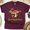 Maroon, variant on Growing in Grace Christian T-Shirt Retro Floral Mushroom Graphic Tee, Maroon, Size XL