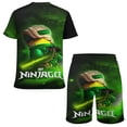 thumbnail image 2 of Ninjago Boys Girls Short Sleeve Mesh T-Shirt And Shorts Outfit Set Summer Clothes Set for Kids, 2 of 8