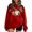 Red, variant on ibiyuan Sweatshirts for Women Halloween Crewneck Loose Fit Womens Shirts Halloween Spooky Season Ghost Castle Cotton Sweater Halloween Party Clothes Top Gifts for Women