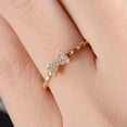 thumbnail image 6 of HeartsAndYou 0.8ct Round Cut Moissanite Engagement Ring for Women 18k Yellow Gold Over Silver Bow Design, 6 of 9