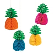Bright Pineapple Hanging Lanterns - Party Decor - 4 Pieces