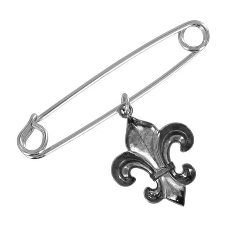 Fleur De Lis Tie Pin - Safety Pin Brooch 2