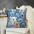 thumbnail image 2 of YINGXI Square Throw Pillow Covers Cute Cartoon Dogs Pillow Cases Decorative for Home Bedroom Sofa Seamless Puppy Pattern Watercolor Painting Pillowcases Standard Size  24x24in, 2 of 5