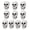 10 Pcs, variant on OIUR Halloween Hanging Skull Decoration Realistic Plastic Human Head Prop Spooky Skeleton Head Ornament with Lanyard for Home Party Haunted House Decor