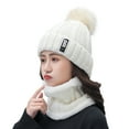 thumbnail image 2 of Baqcunre Clearance! Scarf, Hat, Glove Set, Women And Men Winter Knit Warm Hats Scarf Purposehat Ear Windproof Hat, Scarf for Women, ,, 2 of 4
