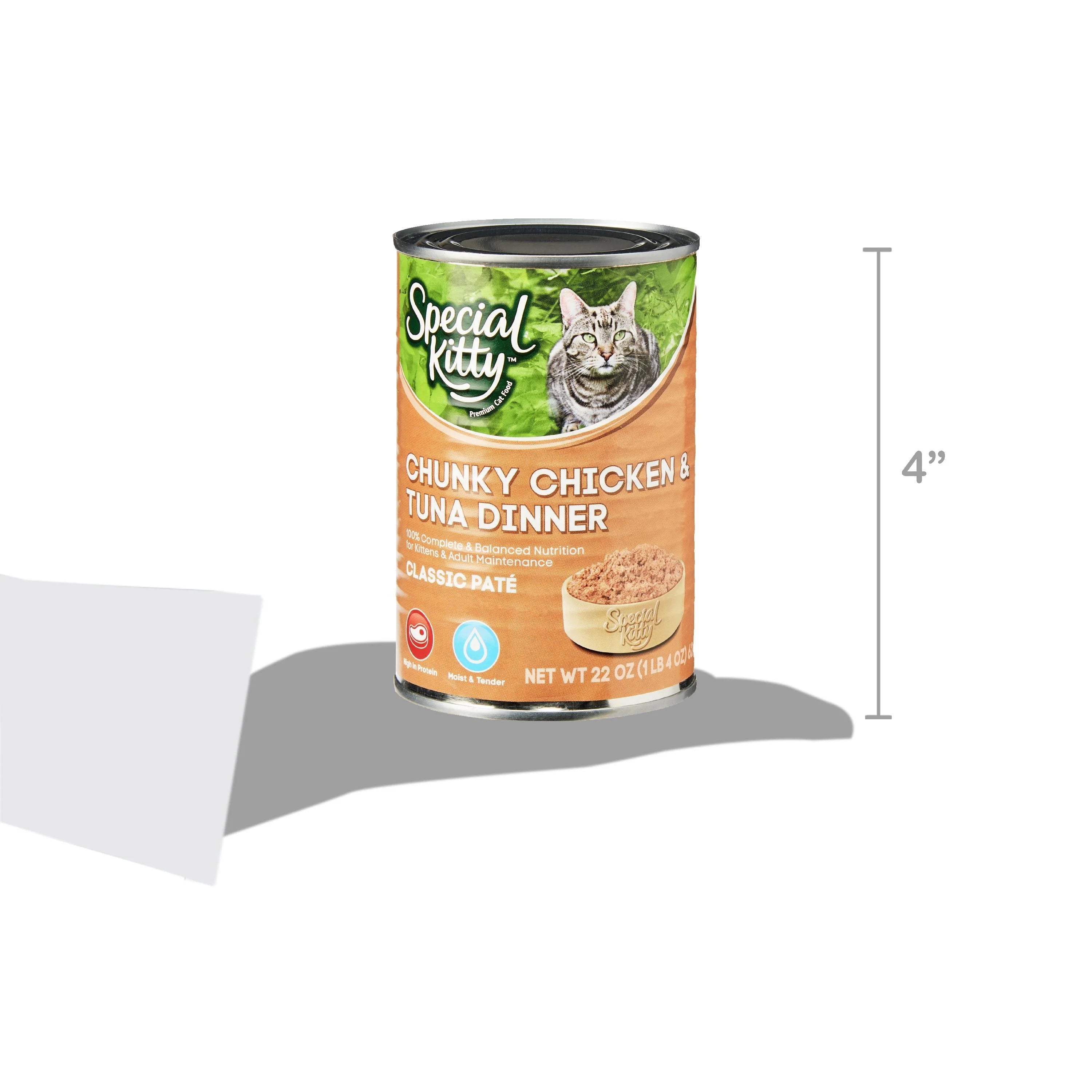 Special Kitty Chunky Chicken & Tuna Dinner, Classic Pate, 22 oz