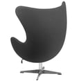 thumbnail image 3 of Gray Wool Fabric Egg Chair with Tilt-Lock Mechanism, 3 of 4