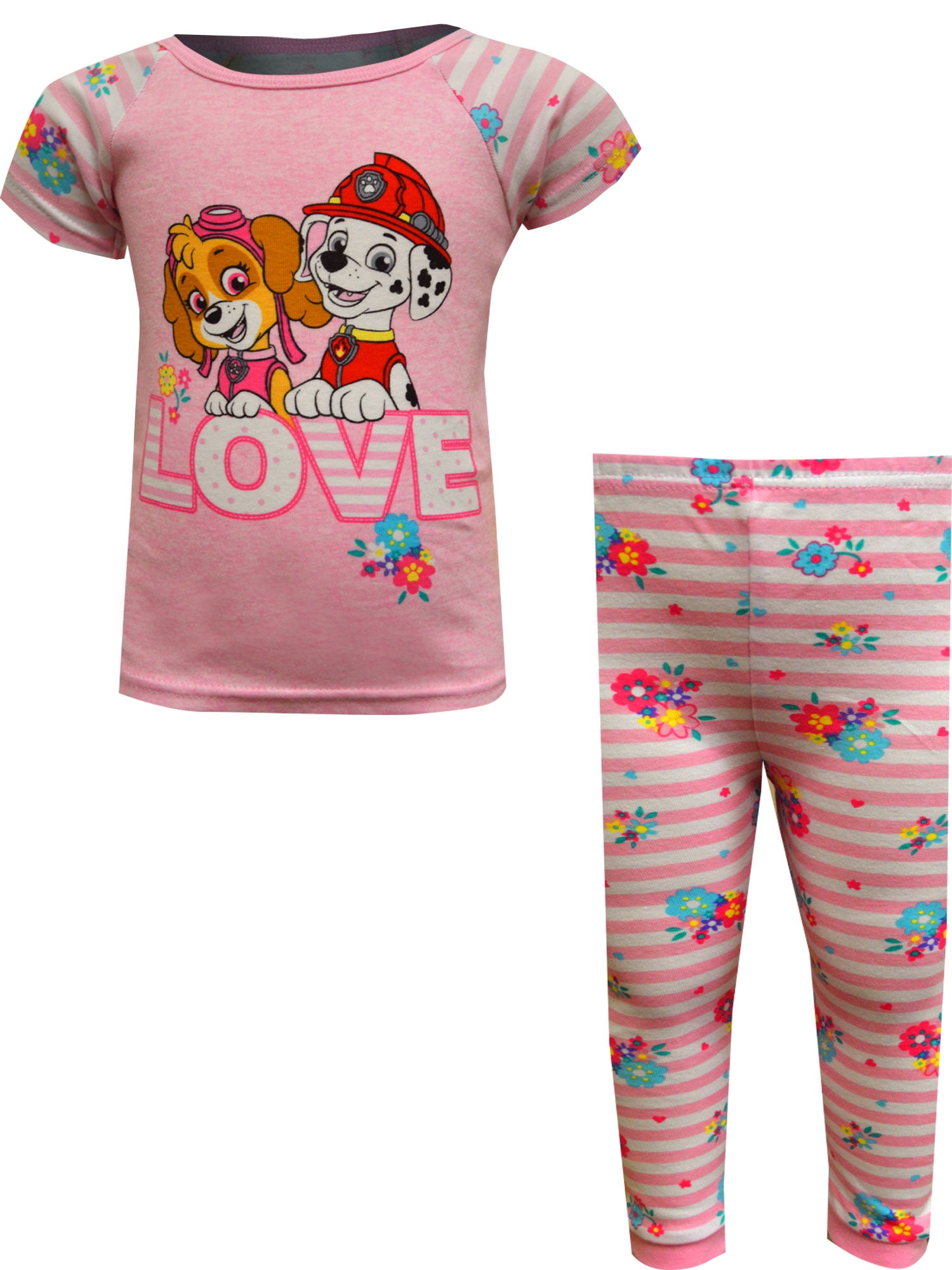 NEW Girls Nickelodeon PAW PATROL 2 Cotton Pajama Sleepwear Sets Pink 3T 4T $40
