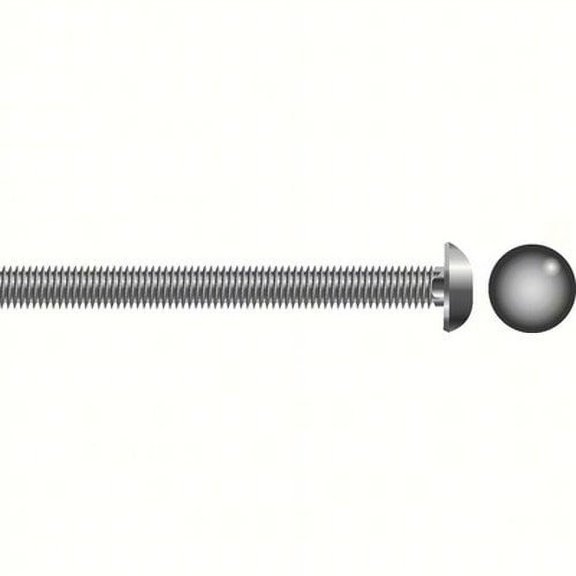 SeaChoice  00143; 3/8-16X3 Carriage Bolt Stainless Steel 10/ Bag