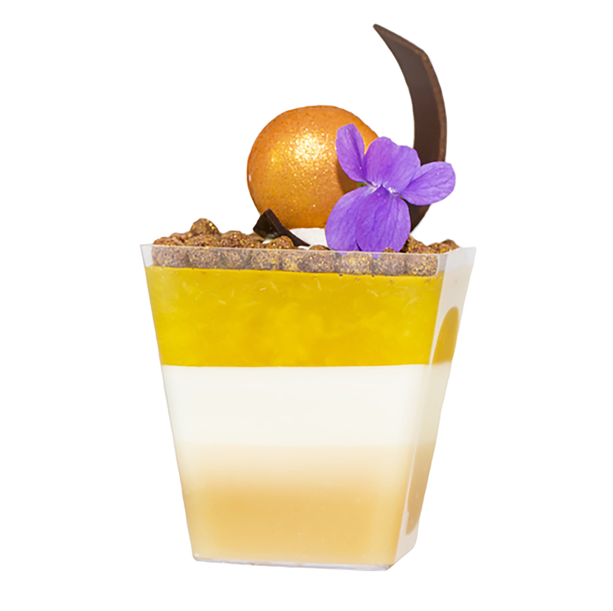 Plastic Mini Square Dessert Cups | Clear Mini Cube Small Reusable Serving Bowl for Tasting Party Desserts Appetizers Clear Appetizer Cup Pack of 24