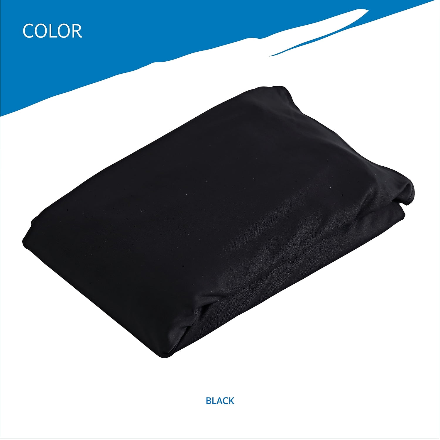 Iceberg, ICE16531, Stretch Fabric Table Cover, 1 Each, Black
